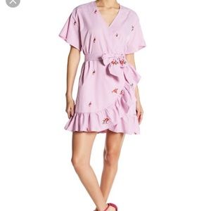 Romeo + Juliet Plaid Wrap Dress
